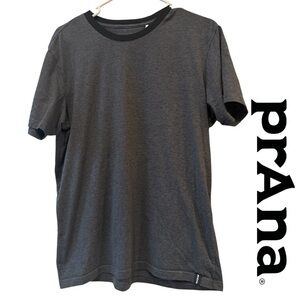 PrAna Charcoal Gray Short Sleeve Tee, Medium